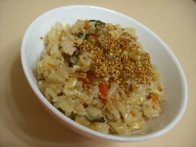 大葉入り♪ツナとなめたけの炊き込みごはん