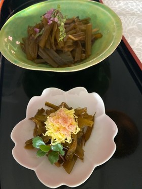 早春の味　若芽の茎煮　（茎ワカメ佃煮）
