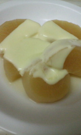 以外に合う合う♫おでん大根チーズのせ