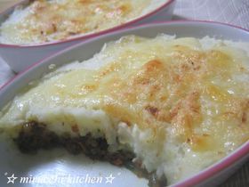 カレーミートソースマッシュポテト焼き
