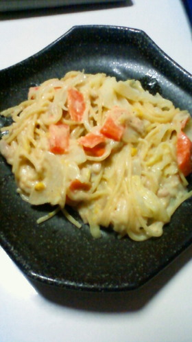 超簡単！！コーンクリームパスタ