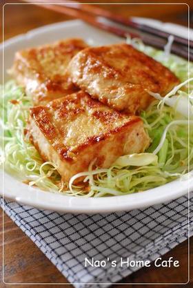 豆腐のマヨ生姜焼き♡