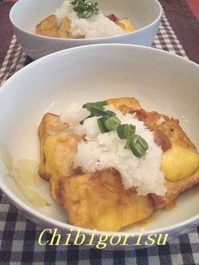 厚揚げの✿簡単欲張り焼き✿おろしのせ