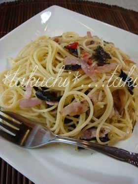 海苔たっぷりのスパゲティー