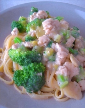 ＊パスタ★鶏とブロッコリーのクリーム