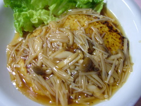 きのこあんかけ♡ふわふわ豆腐ハンバーグ♬