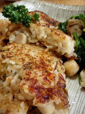 蕗の薹（フキノトウ）のお焼き