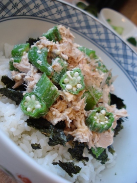 オクラ丼