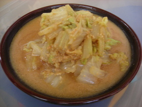 白菜の酢味噌炒め