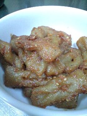 簡単こんにゃく炒め 焼肉のタレで きな粉を使った おかず レシピ Naver まとめ