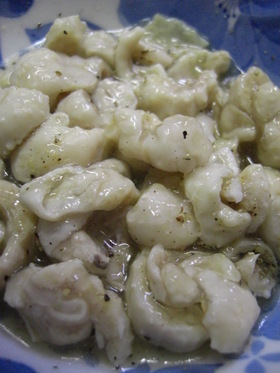 鶏皮のレモン胡椒和え