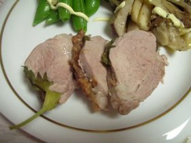 簡単さっぱり梅しその蒸し豚ヒレ