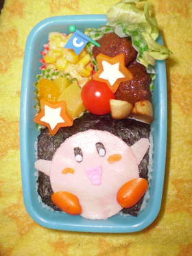 星のカービイ弁当（キャラ弁）