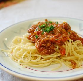 野菜たっぷりミートスパゲティー