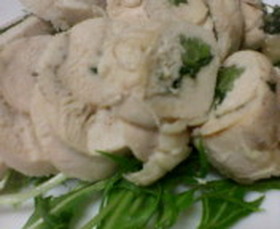 レンジで簡単♪ロール蒸し鶏
