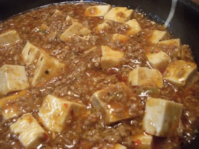 お醤油味のマーボ豆腐
