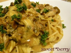 カレー豆乳クリームのパスタ