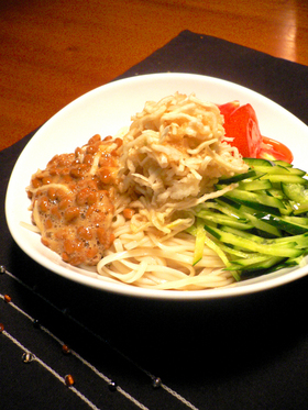 ダブル大根と納豆の冷やし和うどん