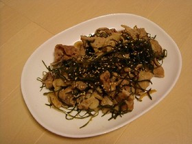 簡単★節約★切りこぶと豚肉炒め