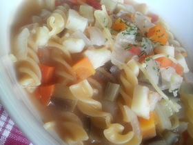 簡単☆ミネストローネ風スープパスタ☆