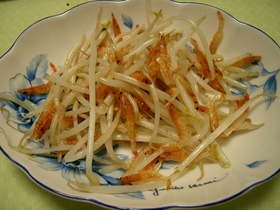 さくらえびともやしの塩炒め