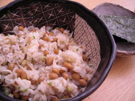 妻オススメ☆しらすネギ納豆酢ごはん