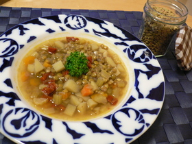レンズ豆の野菜スープ