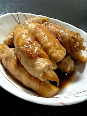 ✿ฺ筍の肉巻き✿ฺ