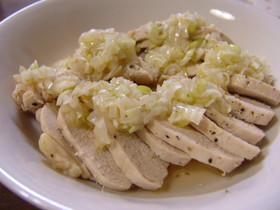 レンジで簡単！鶏のネギソース