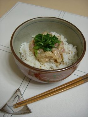 お刺身ごまだれ丼♪