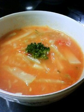 トマト✖ポテトのスープ