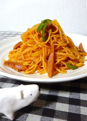 給食のナポリタン！フライパン１つ！