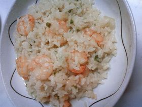 炊飯器でえびﾋﾟﾗﾌ