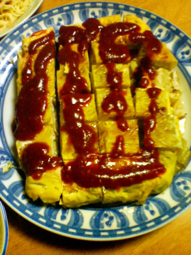 キャベツと鶏ひき肉の重ね焼き(オーブン)