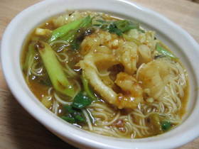 イカとねぎのカレーそうめん