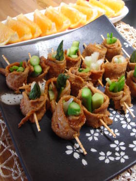 油不使用！味噌豚のアスパラ巻き
