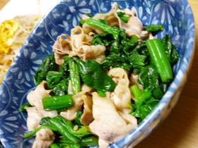 ほうれん草と豚肉のポン酢和え