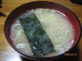 味噌汁に☆味付けのり