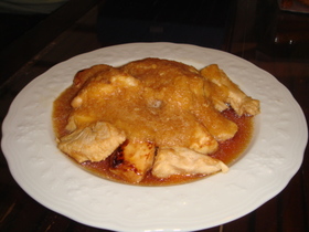 鶏むね肉の新たまねぎソース