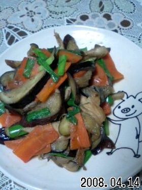 ナスと舞茸のみそ炒め♪