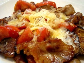 おつまみにどうぞ♪豚ナスチーズ