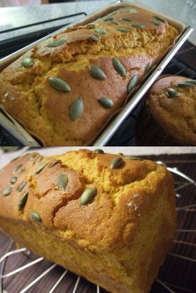 サラダオイルで☆かぼちゃのパウンドケーキ