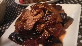 ナス（茄子）と豚肉の中華風味噌炒め♪