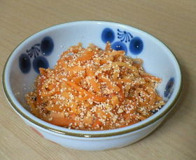 超簡単！！ニンジンとたらこのみで炒め物