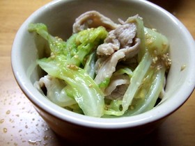 キャベツの味噌和え