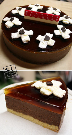 チョコムースとゼリーのデコレーション