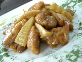 鶏肉とたけのこの照り焼き