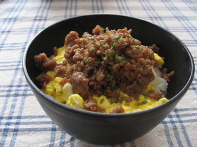 とろとろ卵の肉そぼろ丼