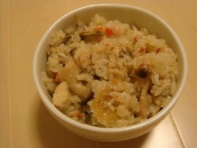 おでんの素で簡単バター炊き込みご飯
