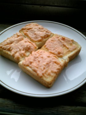 美味しい♪めんたいこトースト！